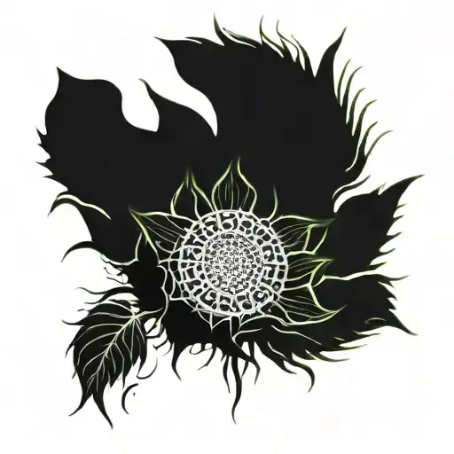 sunflower tattoo design idea
