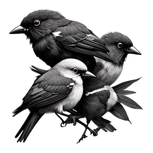 Bob Marley 3 Little Birds shaped Like tattoo design idea