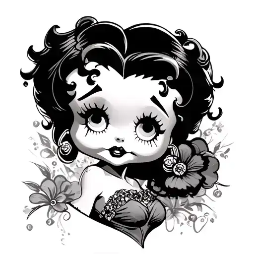 Betty Boop tattoo design idea