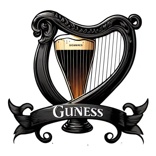 Guinness Harp tattoo design idea
