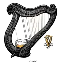 Guinness Harp tattoo design idea
