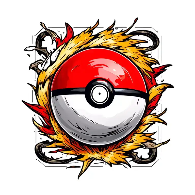 pokeball tattoo design idea
