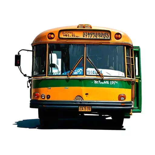 Brazilian bus on the street tattoo design idea
