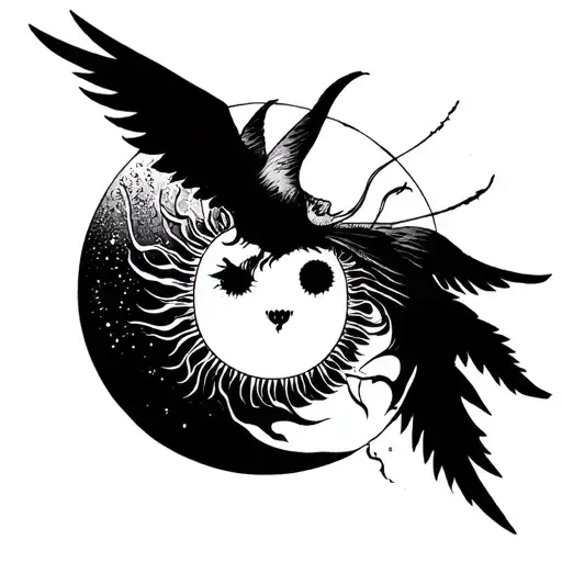 audio slave shadow on the sun album cover, in traditional style tattoo design idea