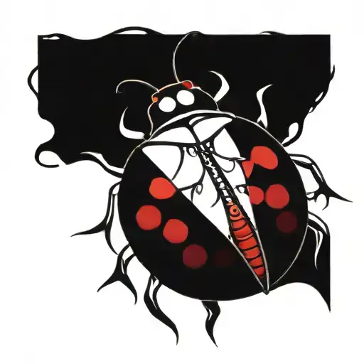 ladybug made of stained glass tattoo design idea