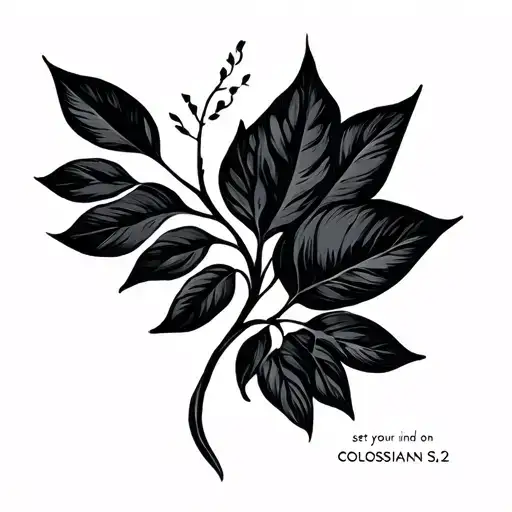 minimalist set your mind on things above Colossians 3:2 tattoo design idea