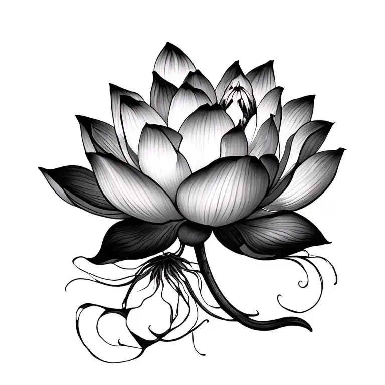 lotus flowers tattoo design idea