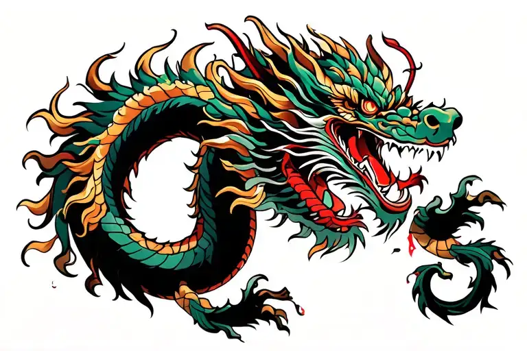 korean dragon tattoo design idea