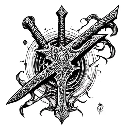 narsil sword tattoo design idea