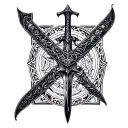 narsil sword tattoo design idea