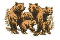 Mama Bear And 2 Cubs tattoo design idea