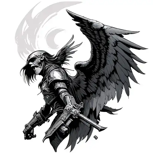 warhammer 40K dark angel tattoo design idea
