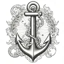 anchor navy tattoo design idea