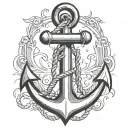 anchor navy tattoo design idea