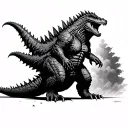 Godzilla tattoo design idea