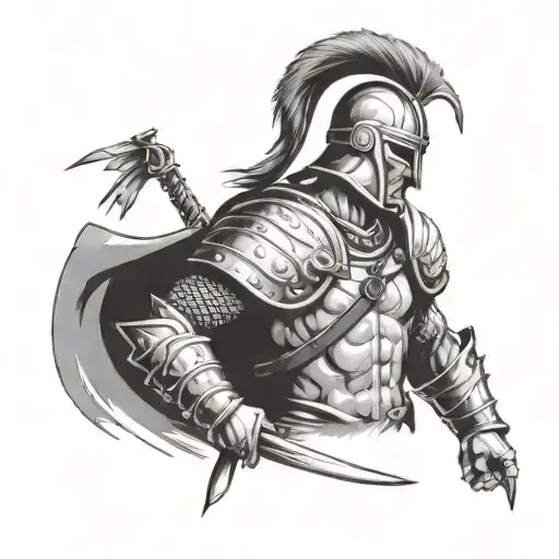 Germanic Warrior tattoo design idea
