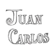 "Juan Carlos" name written tattoo design idea