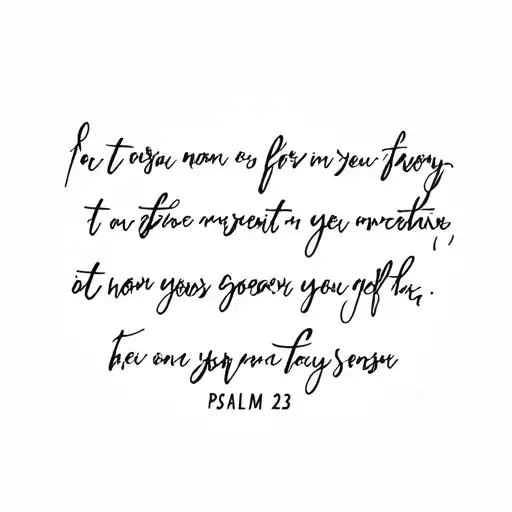 psalm 23 verse tattoo design idea