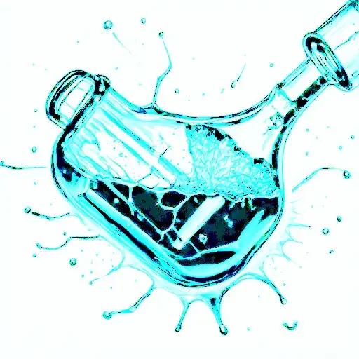 broken glass bottle tattoo design idea