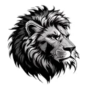 lion gladiator  tattoo design idea