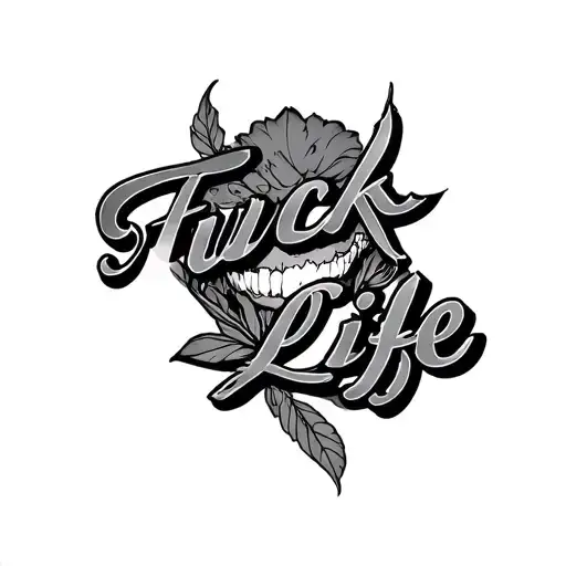 Fuck Life tattoo design idea