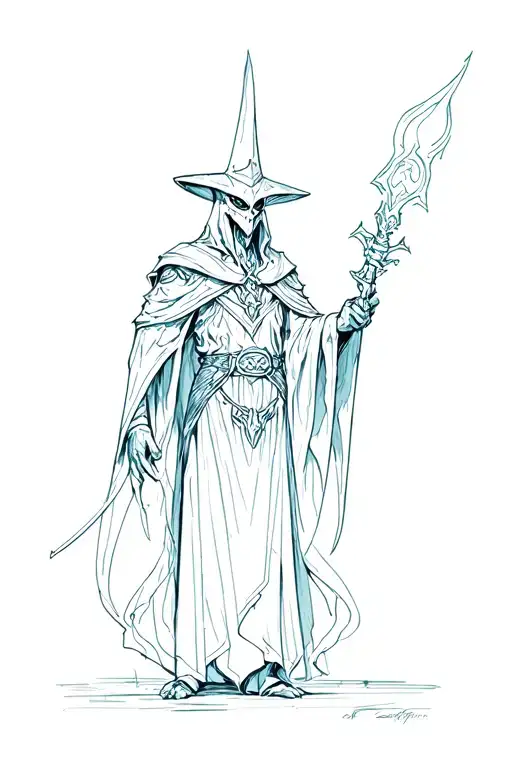 Dark magician tattoo design idea