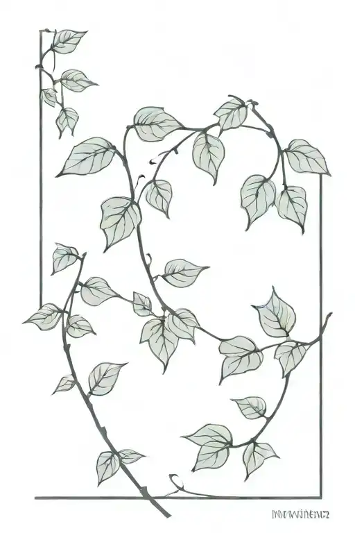 ivy vine wrapped tattoo design idea