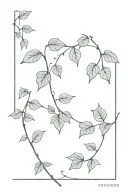 ivy vine wrapped tattoo design idea