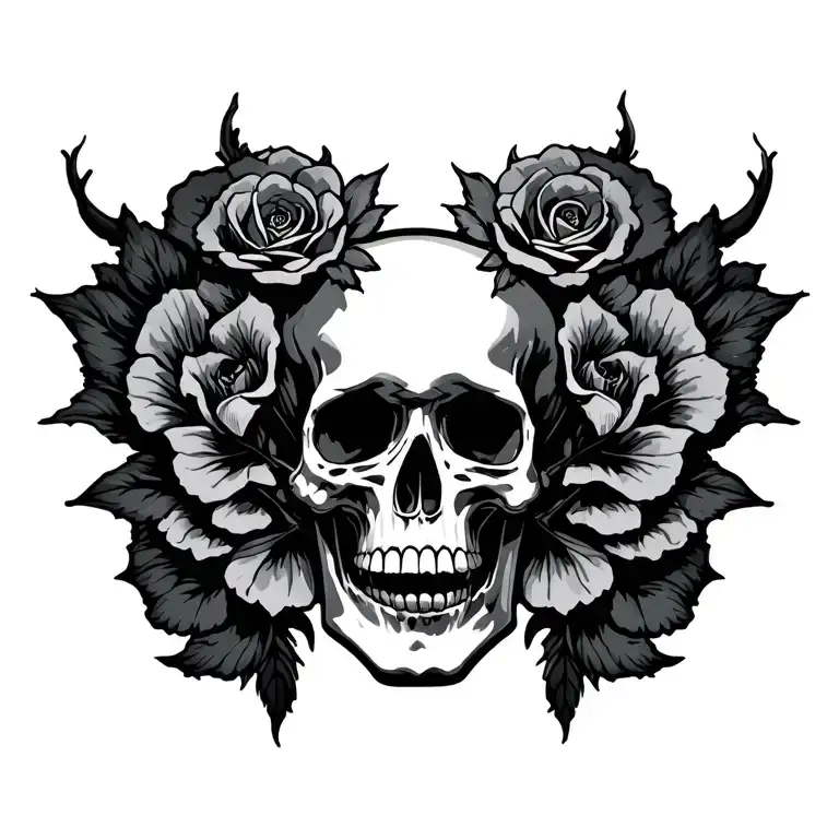memento mori tattoo design idea