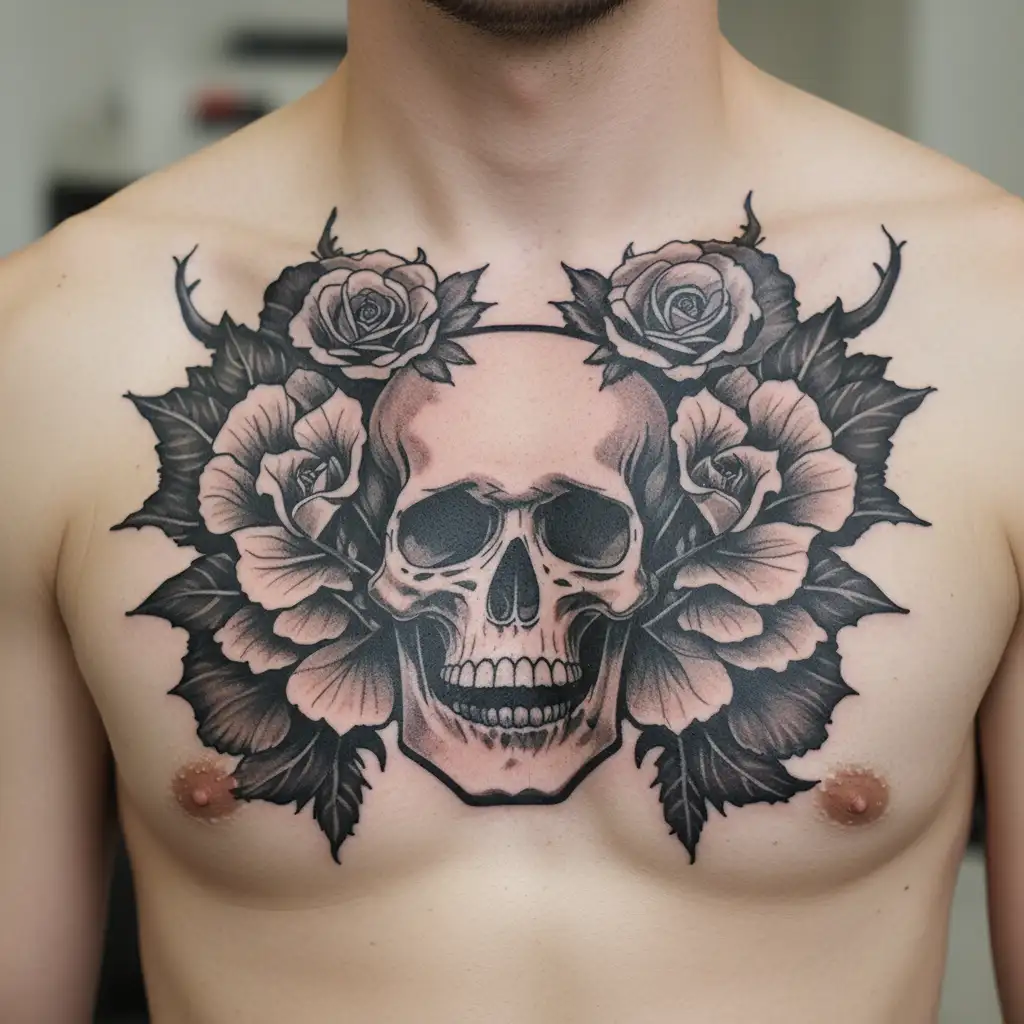 memento mori tattoo design idea