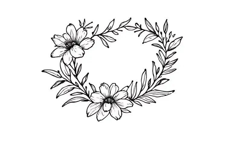 birth month flowers blooming tattoo design idea