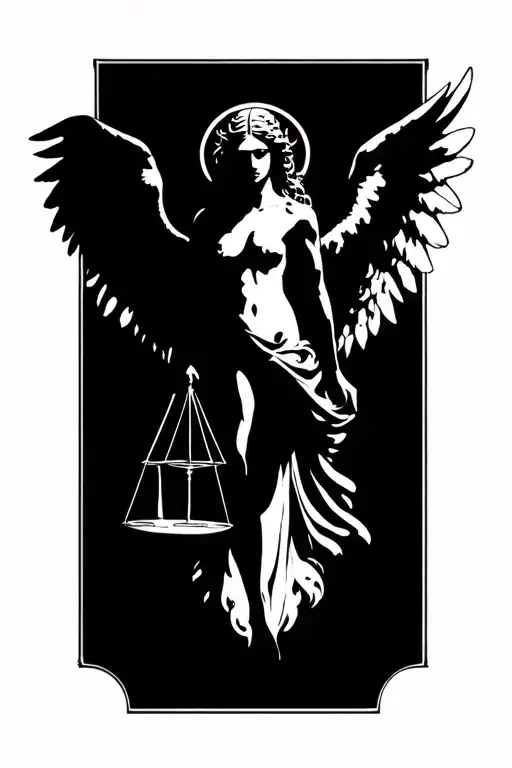 Angel Demon Libra Taurus Virgin tattoo design idea