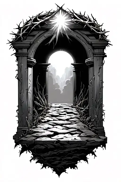 Crown of Thorns, Empty Tomb, Ressurection tattoo design idea