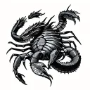 Dragon Snake Scorpion separate tattoo design idea