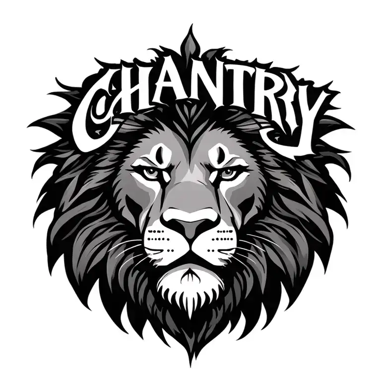 "CHANTRY" Rasta lion head tattoo design idea
