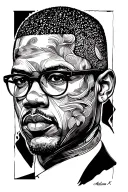 malcom x tattoo design idea