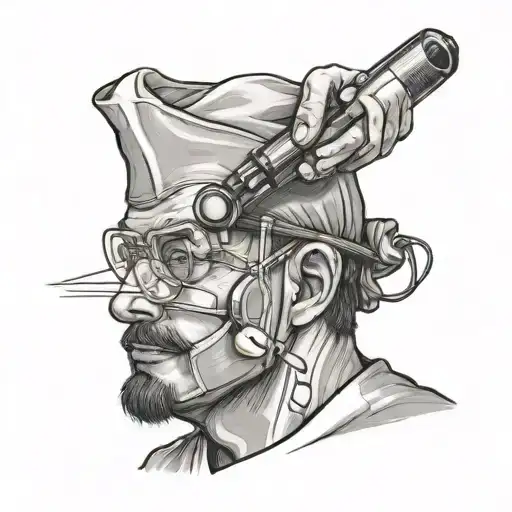 surgeon operating tattoo design idea