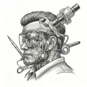 surgeon operating tattoo design idea