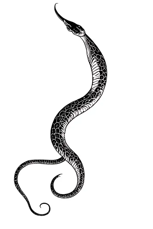 Snake shredding skin tattoo design idea