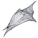 manta ray tattoo design on the tricep in an organic dark cybercygilistic design tattoo design idea