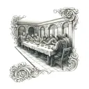 the last supper tattoo design idea