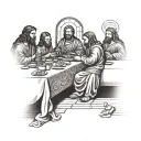 the last supper tattoo design idea