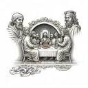 the last supper tattoo design idea