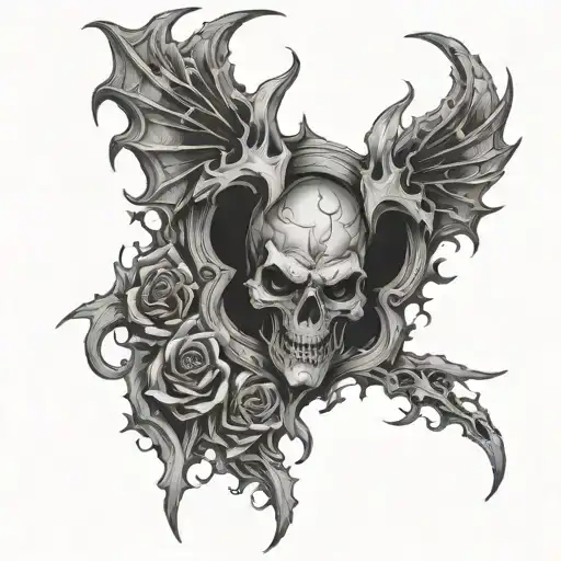 666 surounded tattoo design idea