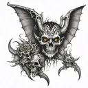 666 surounded tattoo design idea