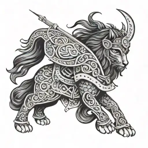 Persian immortal Warrior tattoo design idea
