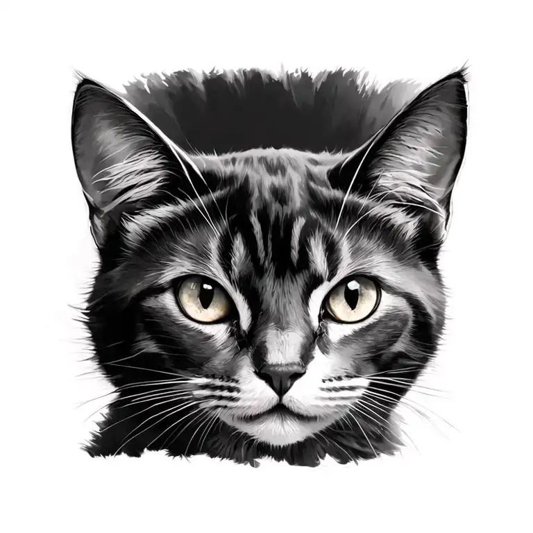 cat tattoo design idea
