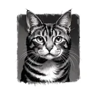 cat tattoo design idea