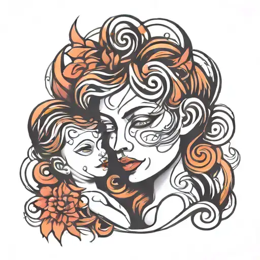 motherhood tattoo design idea