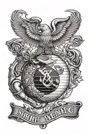 usmc enlisted ega tattoo design idea